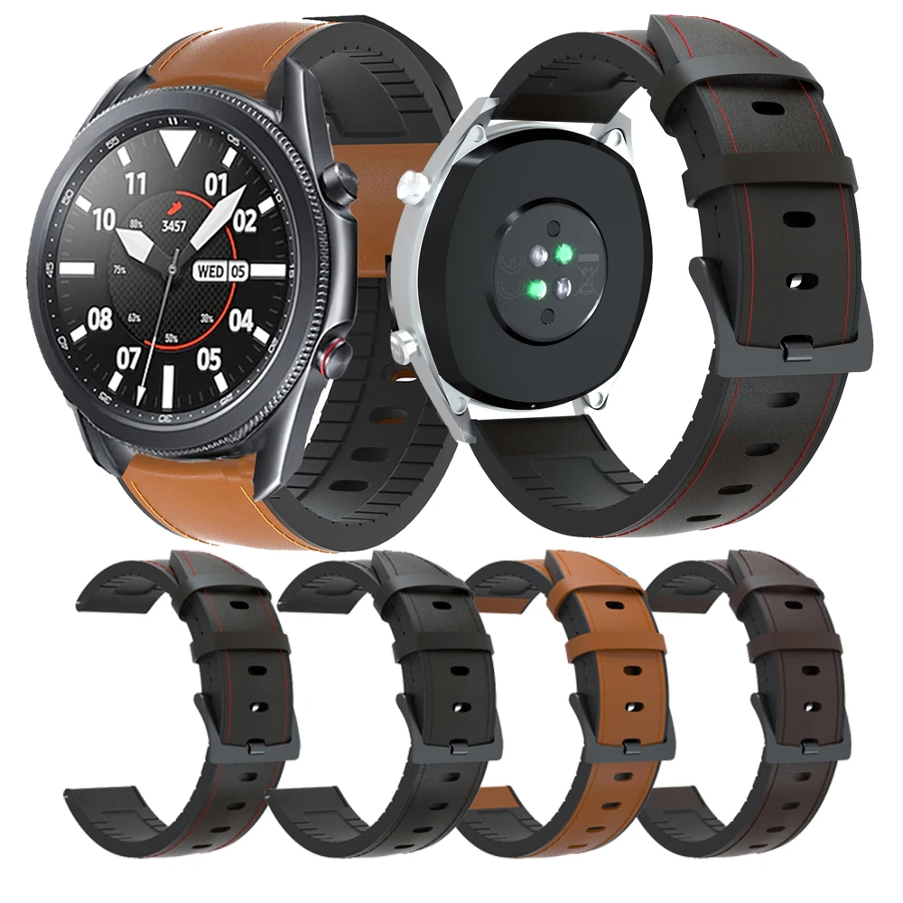 Hot Galaxy watch 46mm watchband Replacement Silicone+Leather Strap 22mm Sport Wristband For Samsung Galaxy Watch 3 45mm Gear S3
Hot Galaxy watch 46mm watchband Replacement Silicone+Leather Strap 22mm Sport Wristband For Samsung Galaxy Watch 3 45mm Gear S3