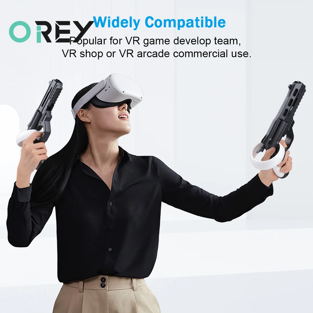 

Игровой пистолет VR Shooter для Oculus Quest 2 Gun Stock Controller Handle Grip Enhanced FPS