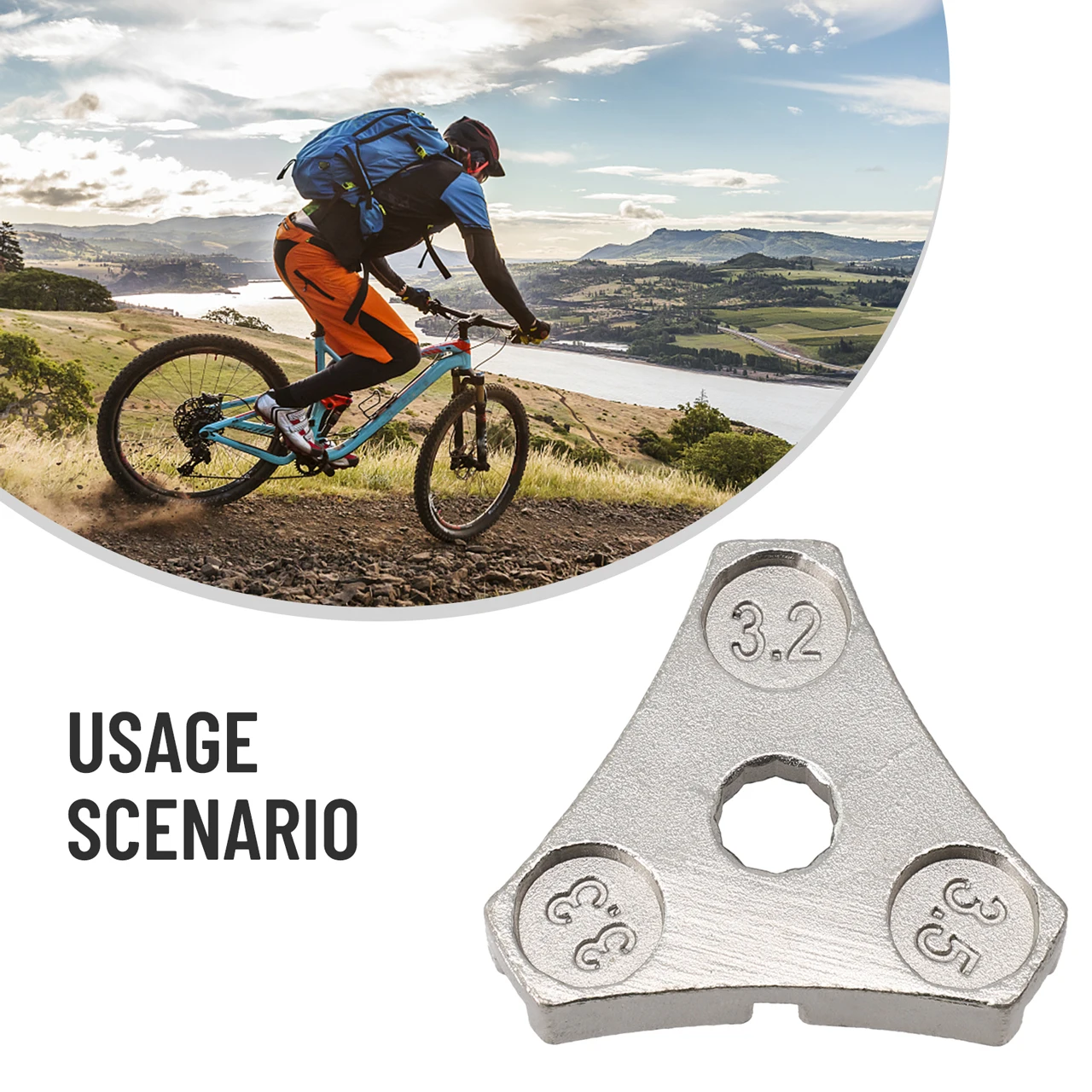 Bicycle Spoke Wrench Outdoor 44.3x44.3x8.7mm Tightening Correction Tool #52 Carbon Steel 12g 3.2/3.3/3.5mm Durable And Practical
Bicycle Spoke Wrench Outdoor 44.3x44.3x8.7mm Tightening Correction Tool #52 Carbon Steel 12g 3.2/3.3/3.5mm Durable And Practical