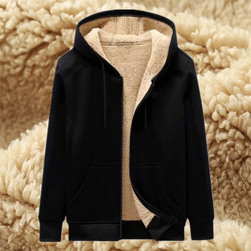 Winter Thicken Men Zipper Jackets Lambswool Warm Zip Up Hoodies Long Sleeve Fleece Sweatshirts Casual Hooded Tops
Winter Thicken Men Zipper Jackets Lambswool Warm Zip Up Hoodies Long Sleeve Fleece Sweatshirts Casual Hooded Tops