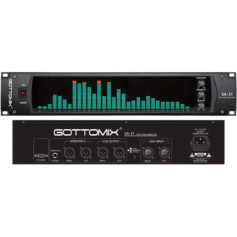 Gottomix SA-31 Standard Version 31-Band Music Spectrum Analyzer Display for Recording Studio
Gottomix SA-31 Standard Version 31-Band Music Spectrum Analyzer Display for Recording Studio
