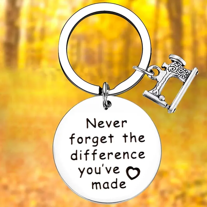 Quilting Keychain Sewing Key Chain Pendant Jewelry Never Forget The Difference You've Made Sewing Gift
Quilting Keychain Sewing Key Chain Pendant Jewelry Never Forget The Difference You've Made Sewing Gift
