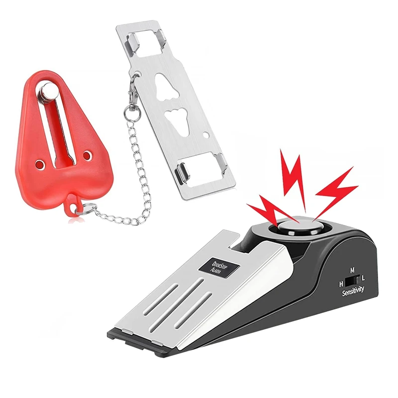 Portable Door Lock & Door Stop Alarm,Dual Protection Security Door Kit,Door Security Devices Pocket Door Stopper
Portable Door Lock & Door Stop Alarm,Dual Protection Security Door Kit,Door Security Devices Pocket Door Stopper