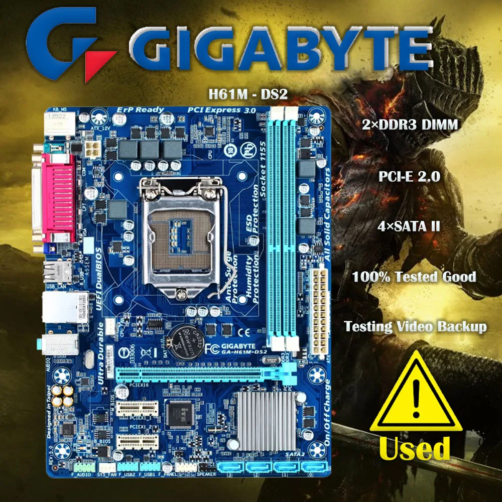 

GIGABYTE H61M-DS2 Desktop Board supports Intel LGA1155 3rd Generation 22nm and 2nd Generation Core processors
