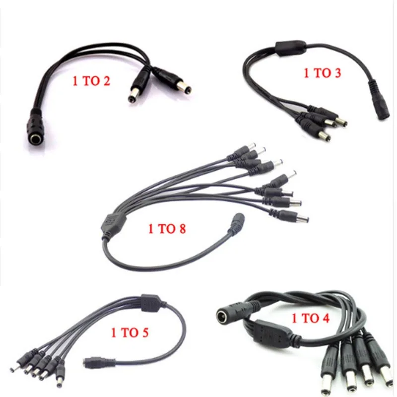 12V 1 Female to 2 3 4 5 6 8 Male way DC Power Connectors Splitter Plug Cable adapter for CCTV Camera led strip light lamp L19
12V 1 Female to 2 3 4 5 6 8 Male way DC Power Connectors Splitter Plug Cable adapter for CCTV Camera led strip light lamp L19