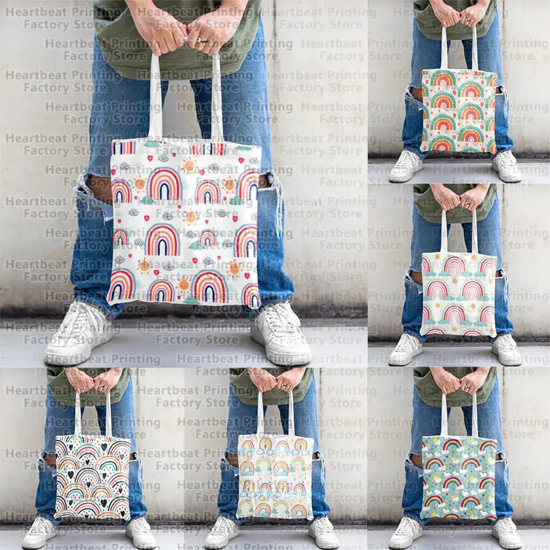 Cute Rainbow Fun Little Fresh Full Print Eco Bags for Women Tote Bags Canvas Bag Hand Shopping Reusable Square Large Cloth 2023
Cute Rainbow Fun Little Fresh Full Print Eco Bags for Women Tote Bags Canvas Bag Hand Shopping Reusable Square Large Cloth 2023