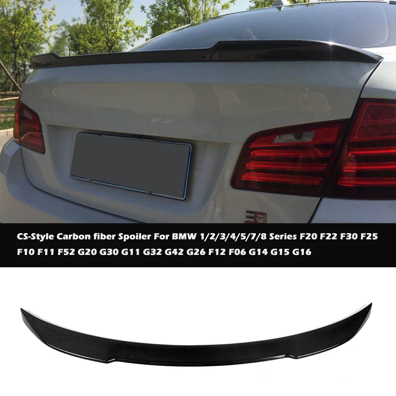 CS Style Dry Carbon fiber Spoiler For BMW 1/2/3/4/5/7/8 Series F20 F22 F30 F25 F10 F11 F52 G20 G30 G11 G32 G42 G26 F12 F06 G14
CS Style Dry Carbon fiber Spoiler For BMW 1/2/3/4/5/7/8 Series F20 F22 F30 F25 F10 F11 F52 G20 G30 G11 G32 G42 G26 F12 F06 G14