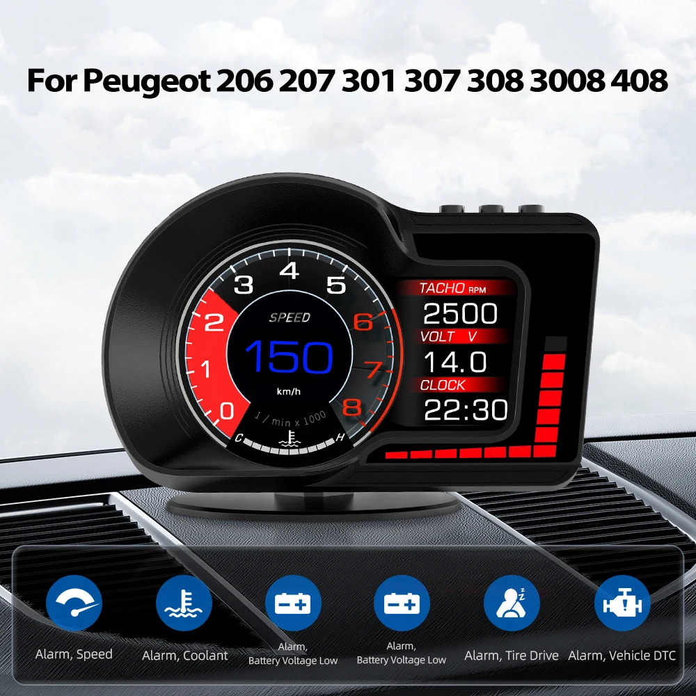 F15 Car HUD Display OBD2 Head Up Displays Car GPS Speedometer RPM Gauge for Peugeot 308 208 3008 206 207 301 307 408 Accessories
F15 Car HUD Display OBD2 Head Up Displays Car GPS Speedometer RPM Gauge for Peugeot 308 208 3008 206 207 301 307 408 Accessories