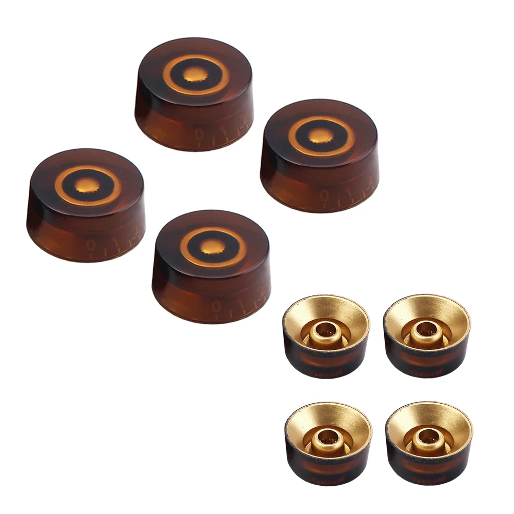 4 PCS/ Set Round Guitar Knobs Volume Tone Control Knobs Rotary Knobs for Style Electric Guitar Parts Replacement (Tea Color)
4 PCS/ Set Round Guitar Knobs Volume Tone Control Knobs Rotary Knobs for Style Electric Guitar Parts Replacement (Tea Color)