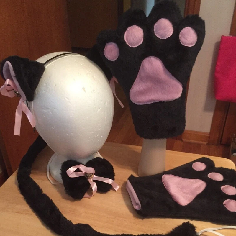 Sexy Cat Ear Maid Gloves Set Plush Ear Bell Headband Hair Band Bowknot Bells Hair Clips Paws Anime Props Girls Cosplay Costume
Sexy Cat Ear Maid Gloves Set Plush Ear Bell Headband Hair Band Bowknot Bells Hair Clips Paws Anime Props Girls Cosplay Costume