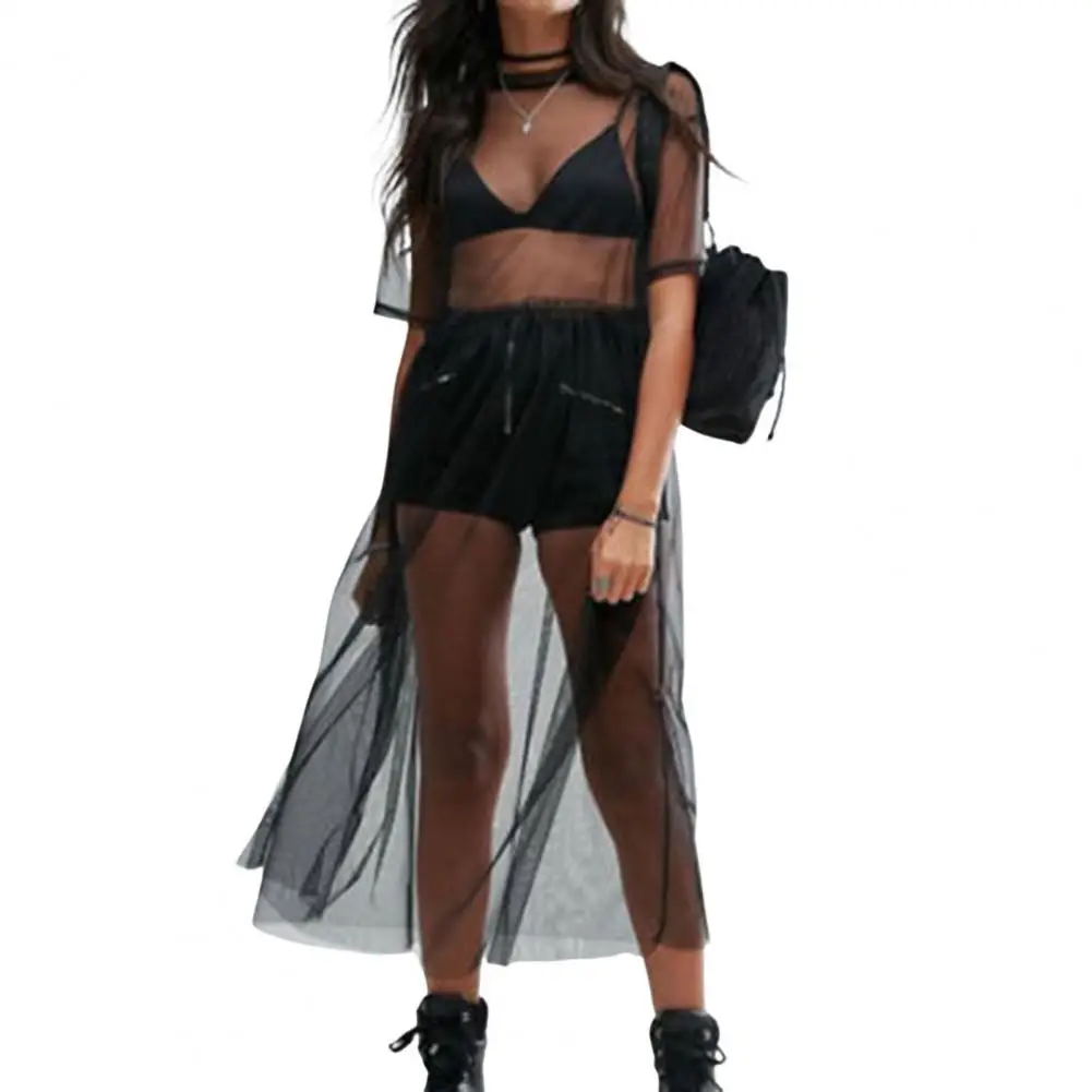 Short Sleeve Cover Up Dress Boho Women 2023 Lace Thin Sexy High Waist Flowy Hem See-through Mesh Midi Beach Dress Summer
Short Sleeve Cover Up Dress Boho Women 2023 Lace Thin Sexy High Waist Flowy Hem See-through Mesh Midi Beach Dress Summer