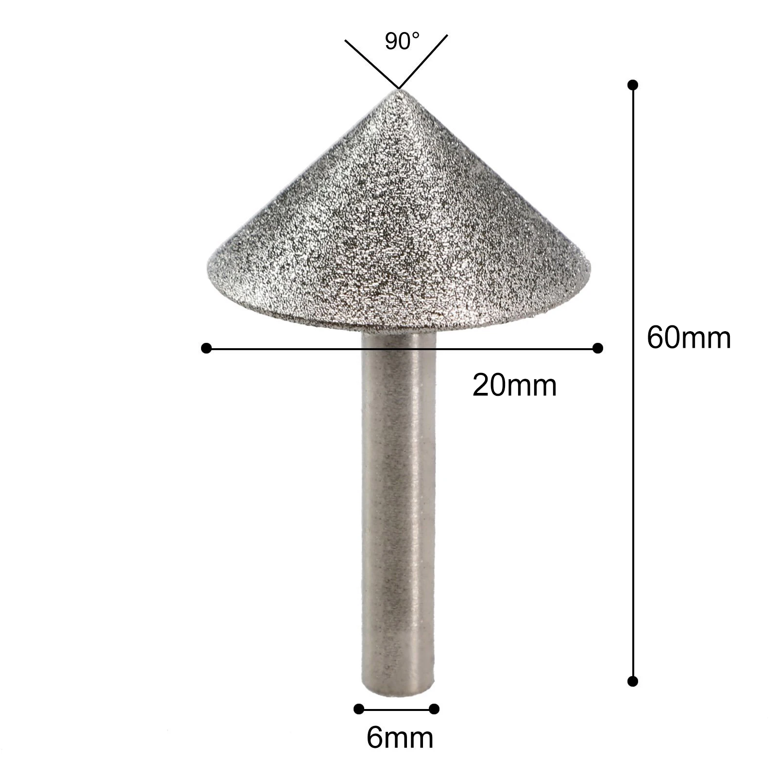 Алмазная шлифовальная головка зернистости 120 #, 1 шт., 90 градусов, конусная обработка фаски для резки и обработки круглых искусственных предметов
Алмазная шлифовальная головка зернистости 120 #, 1 шт., 90 градусов, конусная обработка фаски для резки и обработки круглых искусственных предметов