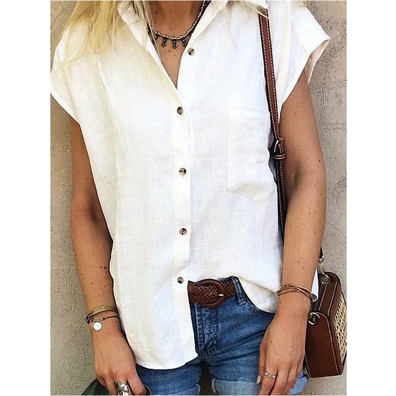 Blouses and Tops Casual Ladies Cotton Shirts Tunic Oversize Women Short Sleeve Button Shirts Vintage Solid Harajuku Loose
Blouses and Tops Casual Ladies Cotton Shirts Tunic Oversize Women Short Sleeve Button Shirts Vintage Solid Harajuku Loose