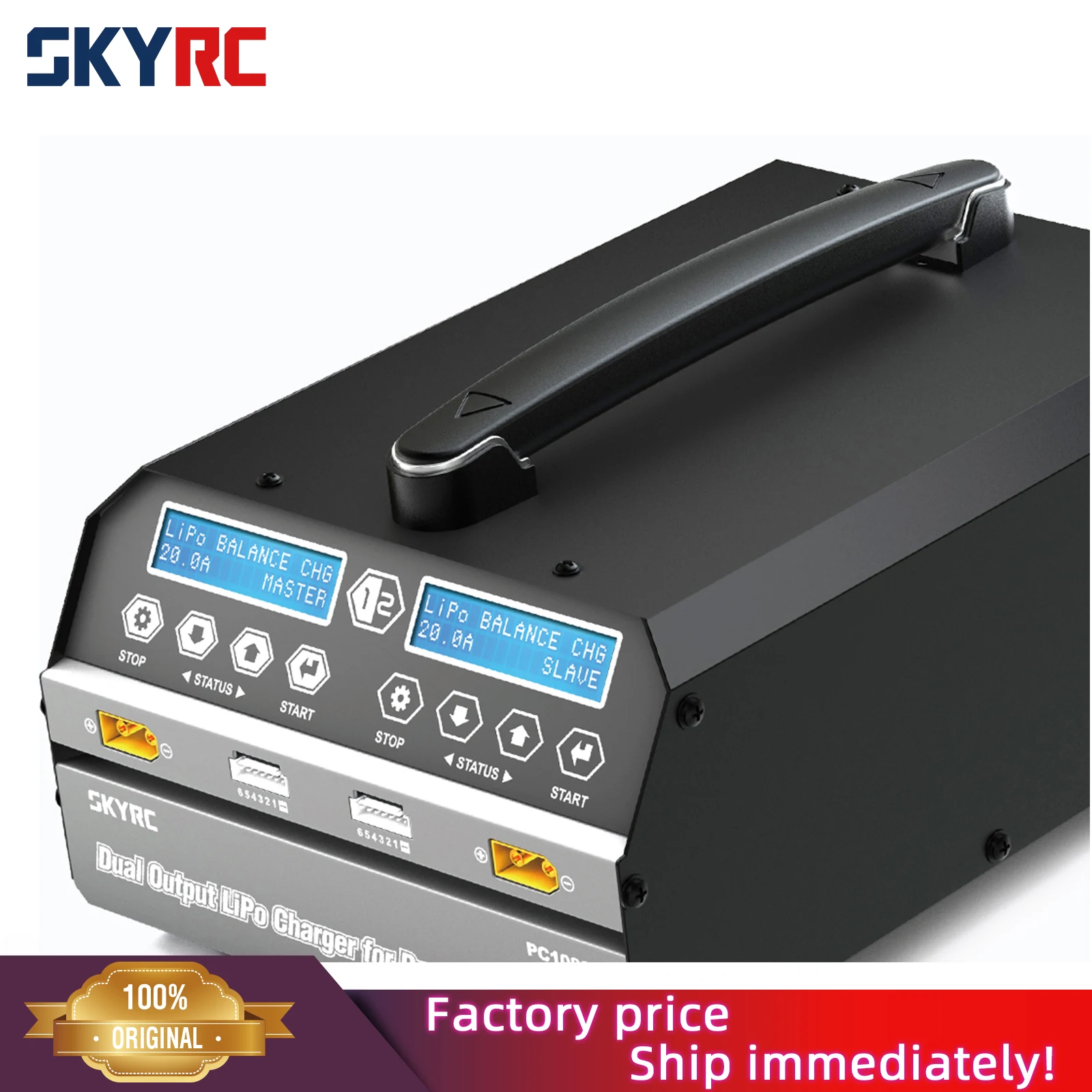 SkyRC Dual Channel Lithium Battery Charger PC1080 Charger 1080W 20A Battery Internal Resistance Meter SK-100124
SkyRC Dual Channel Lithium Battery Charger PC1080 Charger 1080W 20A Battery Internal Resistance Meter SK-100124
