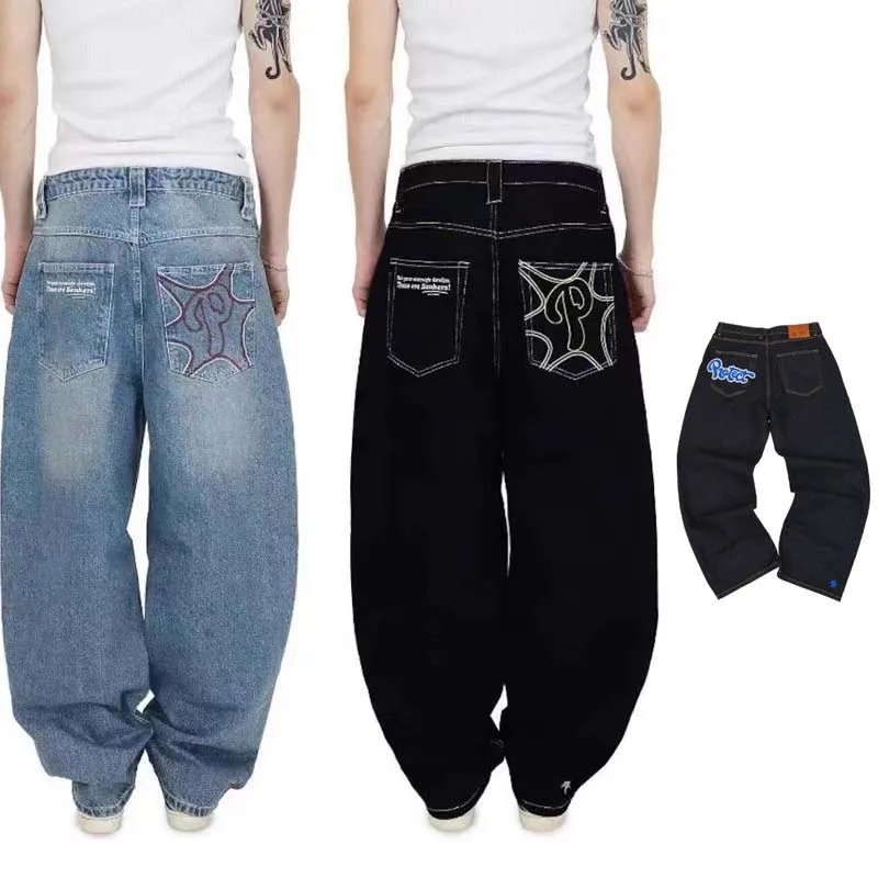 Graphic Print Black Jeans Men Clothing High Street Harajuku Vintage Washed Jeans for Men Casual Wide Leg Mens Jeans
Graphic Print Black Jeans Men Clothing High Street Harajuku Vintage Washed Jeans for Men Casual Wide Leg Mens Jeans