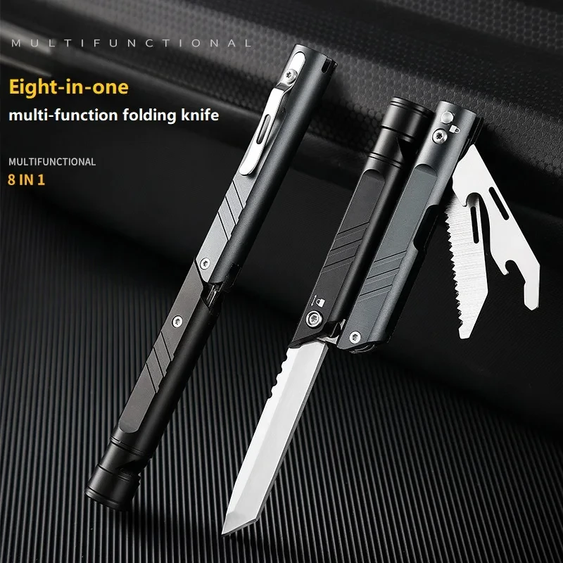 Multifunctional Folding Knife 8 in 1 Pen Folding Tool Outdoor Camping Combination Tool
Multifunctional Folding Knife 8 in 1 Pen Folding Tool Outdoor Camping Combination Tool