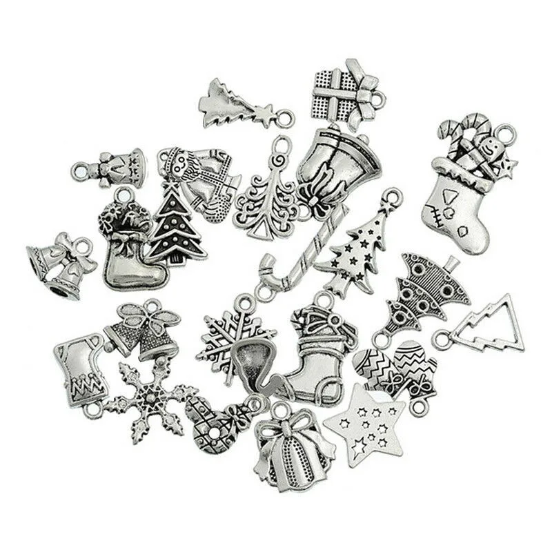 Antique Silver Christmas Motif Metal Charms Pendant Gifts for Jewelry Making Bracelet Necklace
Antique Silver Christmas Motif Metal Charms Pendant Gifts for Jewelry Making Bracelet Necklace