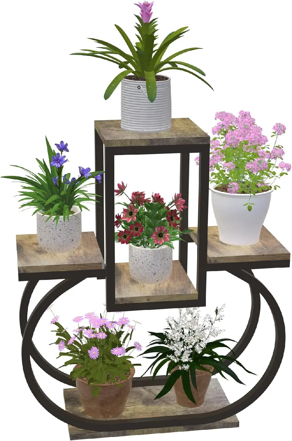 

Plant Stand Shelf Rack Holder Indoor,Flower Corner Ladder Table, Multiple Plants 3 Tiers Shelves Stands 6 Potted Ladder