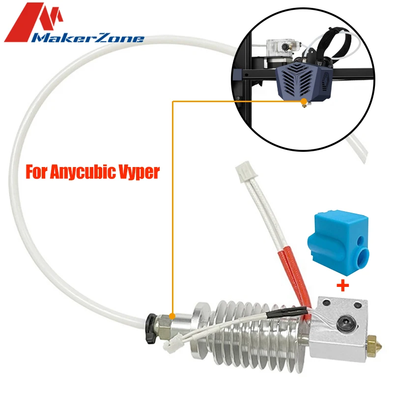 3D Печатающая головка для Anycubic Vyper 0,4 мм сопло 24 В нагреватель с горячим радиатором на большом расстоянии J-образный экструдер
3D Печатающая головка для Anycubic Vyper 0,4 мм сопло 24 В нагреватель с горячим радиатором на большом расстоянии J-образный экструдер