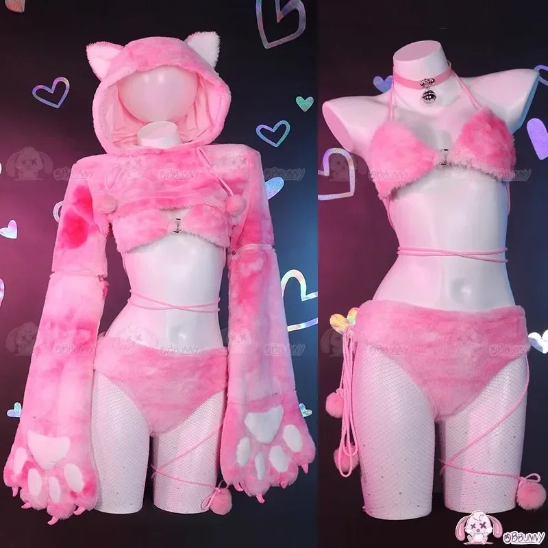 Anime Maid Cosplay Costume Women Cute Pink Cat Sexy lingerie Bar Hoodies Suit Bunny Girl Kawaii Plush Uniform Halloween Clothing
Anime Maid Cosplay Costume Women Cute Pink Cat Sexy lingerie Bar Hoodies Suit Bunny Girl Kawaii Plush Uniform Halloween Clothing