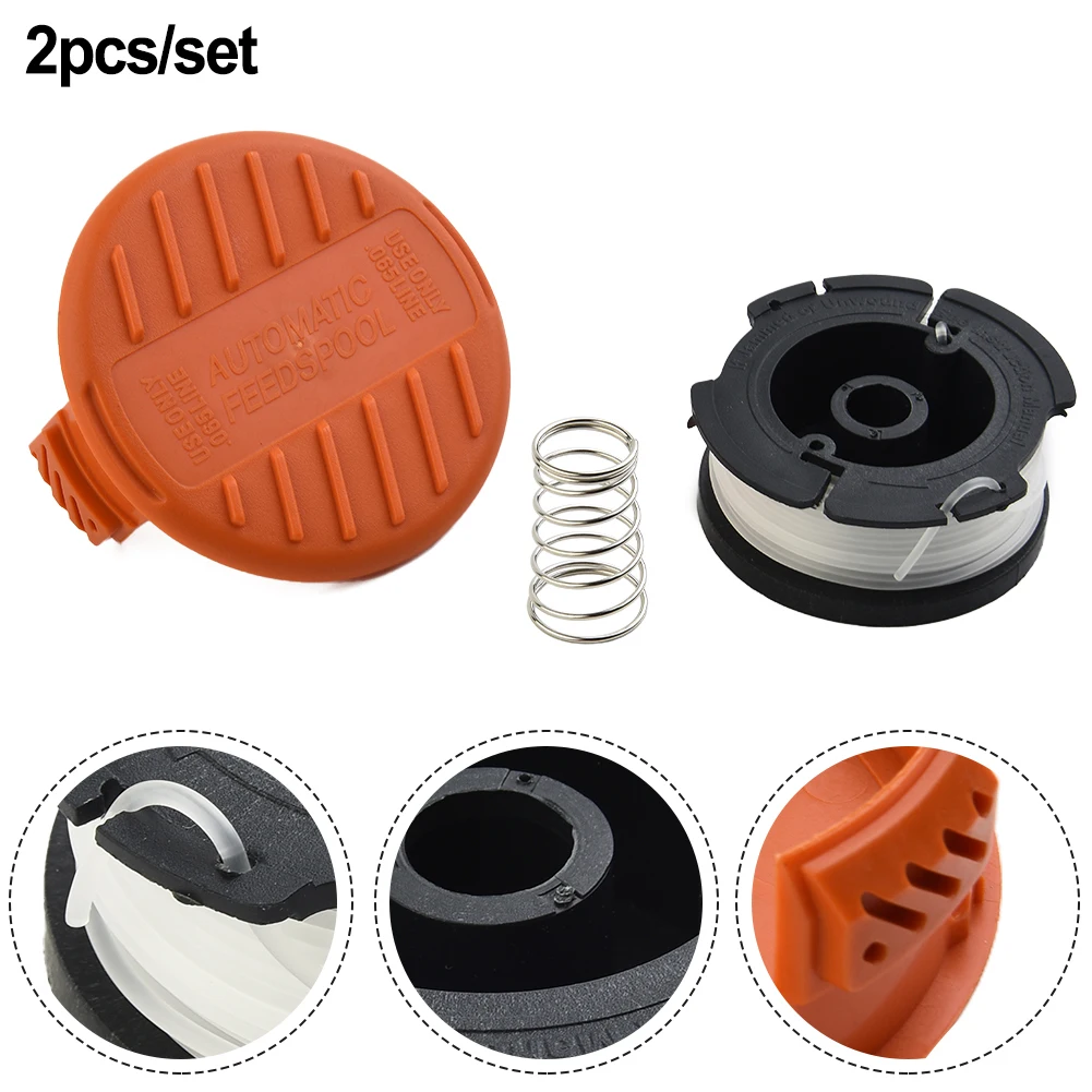 Lawn Mower Spool Line With Cover Cap For Black & Decker Replace 385022-02 385022-03 90624846 A6481 90626046 242885-01
Lawn Mower Spool Line With Cover Cap For Black & Decker Replace 385022-02 385022-03 90624846 A6481 90626046 242885-01