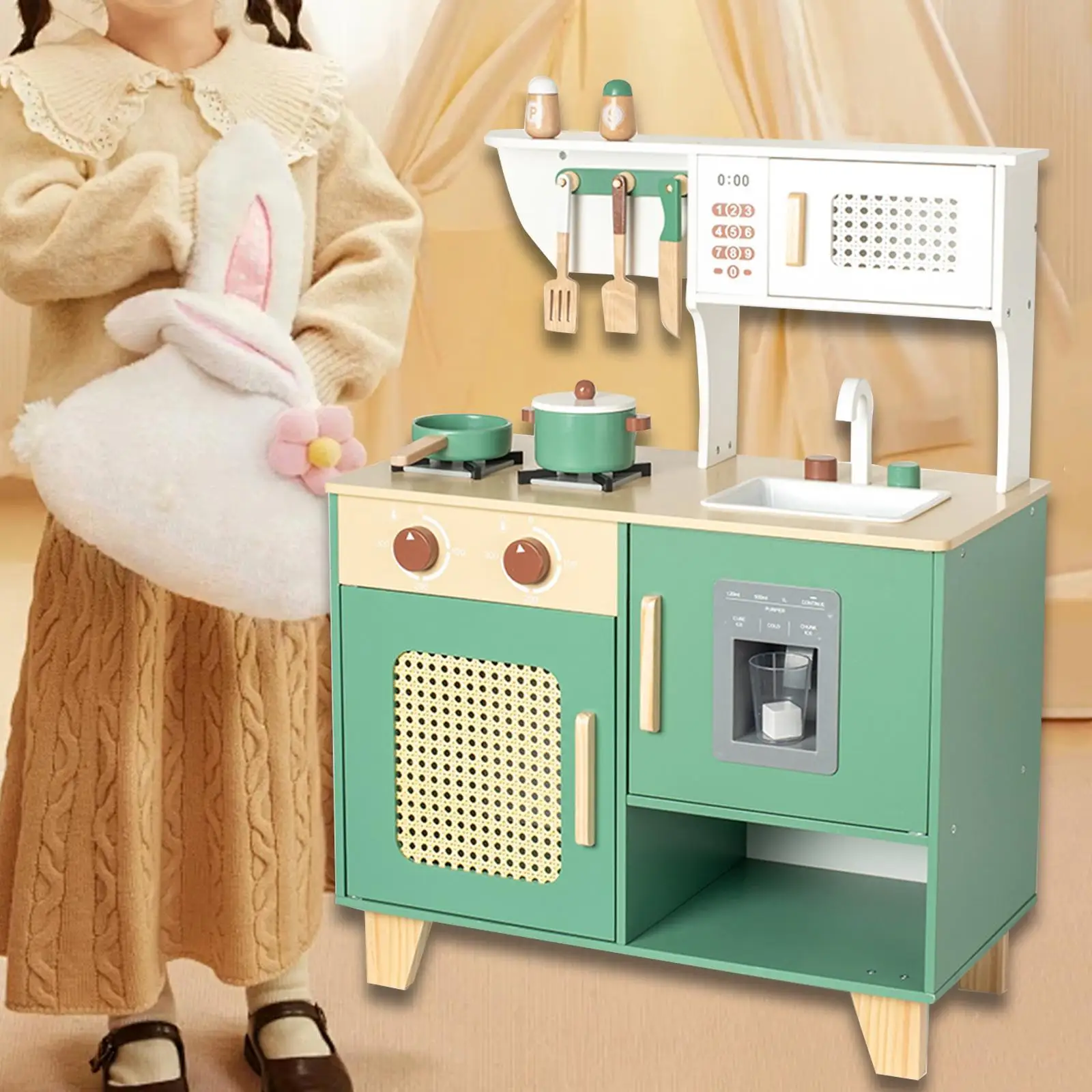 Kitchen Playset Toy Learning Skill Toy Role Play Utensils Educational Cooking Stovetop for Game Dollhouse Restaurant Indoor Gift
Kitchen Playset Toy Learning Skill Toy Role Play Utensils Educational Cooking Stovetop for Game Dollhouse Restaurant Indoor Gift