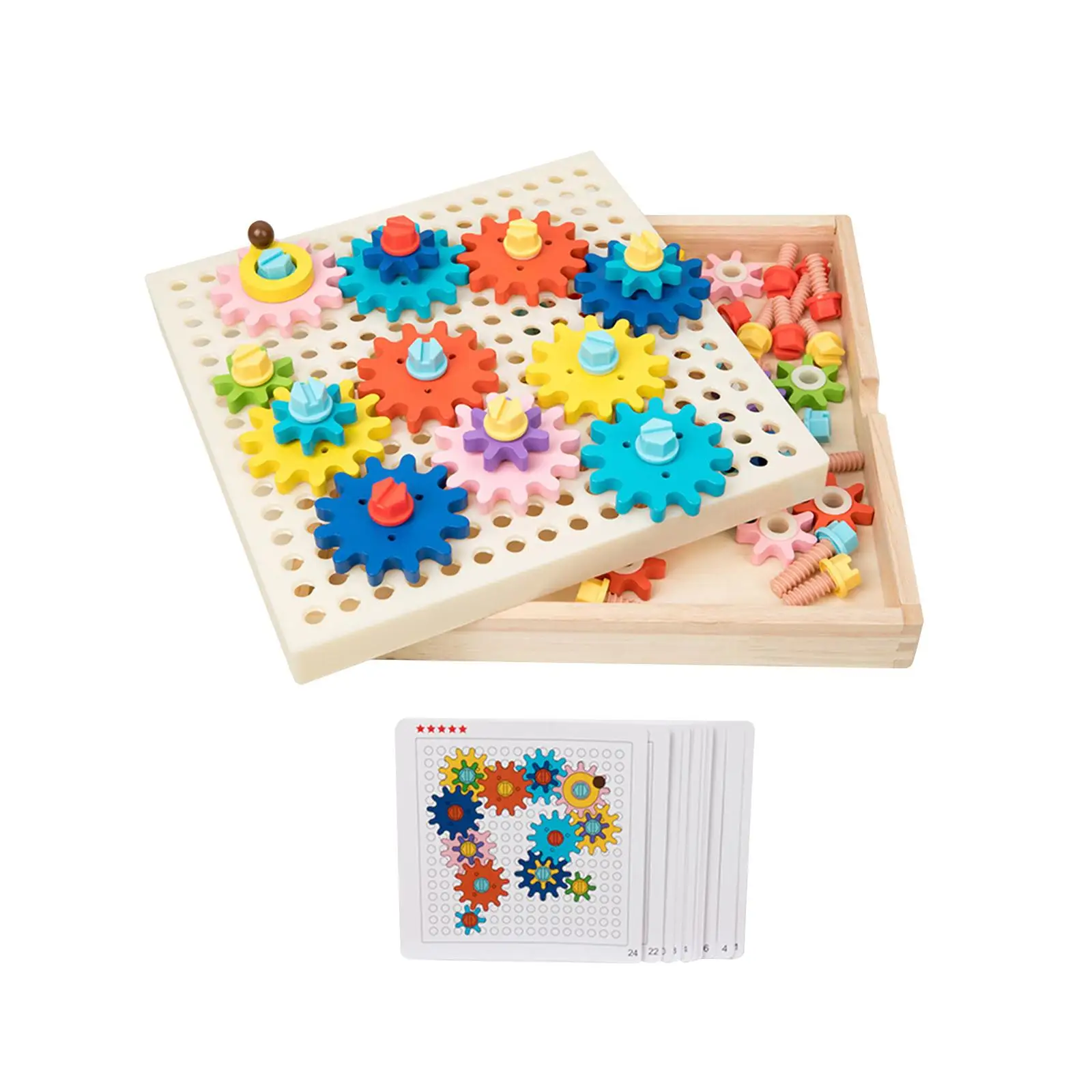 Interlocking Gear Set Building Blocks with Bolts and Screwdriver Kids Play Toolbox for Party Kids Girls Boys Toddlers Classroom 
Interlocking Gear Set Building Blocks with Bolts and Screwdriver Kids Play Toolbox for Party Kids Girls Boys Toddlers Classroom
