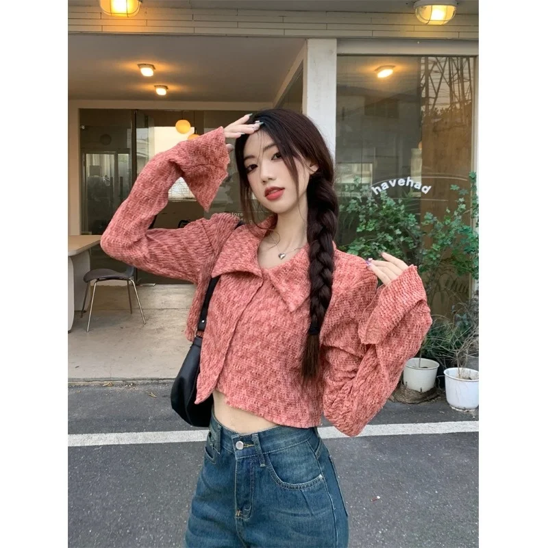 French Small Fragrant Knitted for Women's Autumn New Thin Temperament Slim Women Sweater Irregular Short Jumpers
French Small Fragrant Knitted for Women's Autumn New Thin Temperament Slim Women Sweater Irregular Short Jumpers