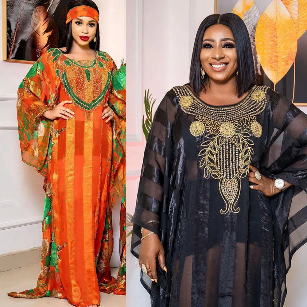 2023 Nigerian Original Dress Dashiki Gold Diamonds Chiffon Basin Clothing White Black Robe Loose Wedding Party Lady Gown Dresses
2023 Nigerian Original Dress Dashiki Gold Diamonds Chiffon Basin Clothing White Black Robe Loose Wedding Party Lady Gown Dresses