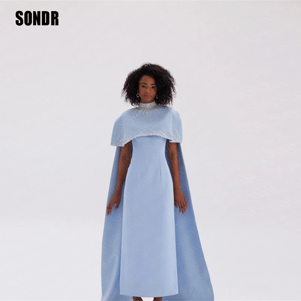 SONDR Sky Blue Stretch Satin Evening Prom Dress Long Jacket Sleeves Cape Formal Night Dresses Party Gowns 2023 Cocktail Dress
SONDR Sky Blue Stretch Satin Evening Prom Dress Long Jacket Sleeves Cape Formal Night Dresses Party Gowns 2023 Cocktail Dress