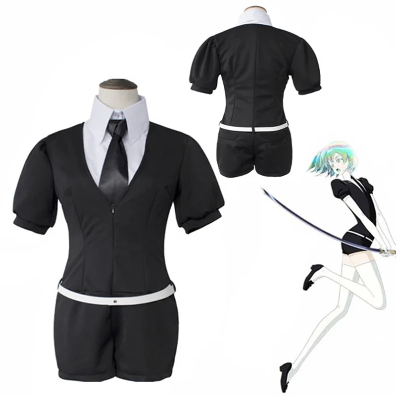 

Adult Anime Cosplay Costume The Country of Precious Stones Diamond Black Suit Adulto Carnival Party Halloween Costumes For Women