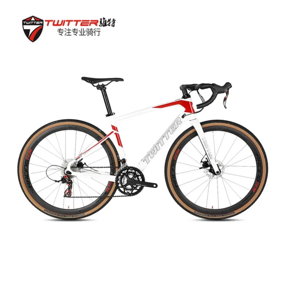 TWITTER Hologram color GRAVEL bike RIVAL-22S T900 off-road type internal cable carbon road bicycle disc brakes700*40C bicicleta
TWITTER Hologram color GRAVEL bike RIVAL-22S T900 off-road type internal cable carbon road bicycle disc brakes700*40C bicicleta