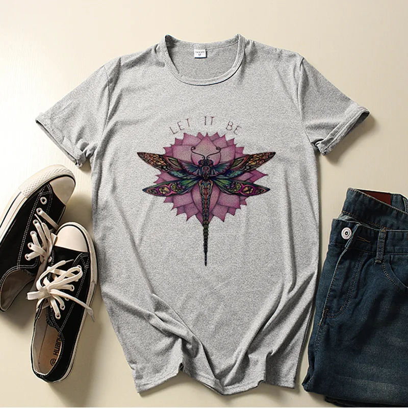 Dragonfly Printed T-shirt Round Neck Short Sleeve Casual Top Women's casual Harajuku fashion tee
Dragonfly Printed T-shirt Round Neck Short Sleeve Casual Top Women's casual Harajuku fashion tee