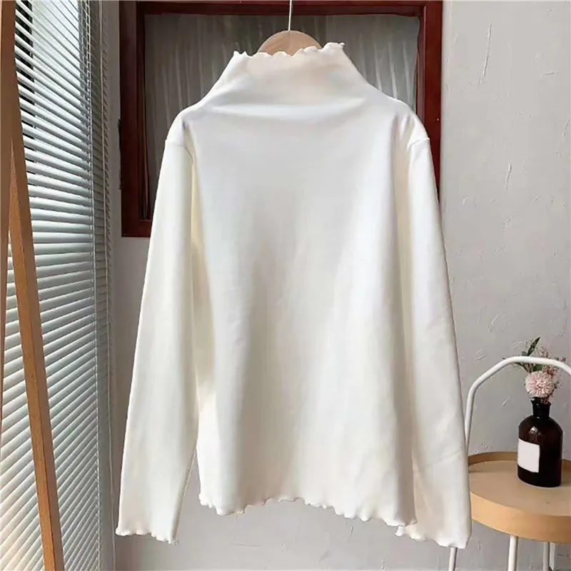 Fleece Half Women Fiber Sleeves Blouse Winter Heating Shirt Collar Top High New Bottoming Long Warm Pullovers Autumn Thin Solid
Fleece Half Women Fiber Sleeves Blouse Winter Heating Shirt Collar Top High New Bottoming Long Warm Pullovers Autumn Thin Solid