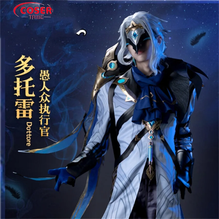 

COSER TRIBE Anime Game Genshin Impact Dottore Performance clothing Halloween Carnival Role CosPlay Costume Complete Set