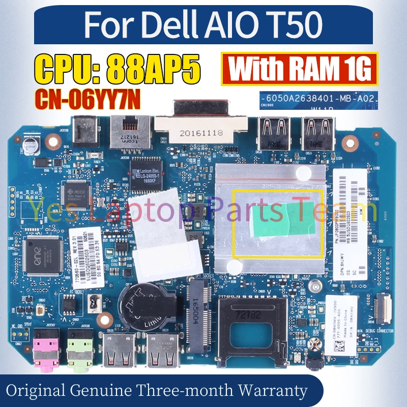 6050A2350601 для Dell AIO T50 материнская плата для ноутбука CN-06YY7N 88AP 5 RAM 1G 100% протестированная материнская плата для ноутбука все-в-одном
6050A2350601 для Dell AIO T50 материнская плата для ноутбука CN-06YY7N 88AP 5 RAM 1G 100% протестированная материнская плата для ноутбука все-в-одном