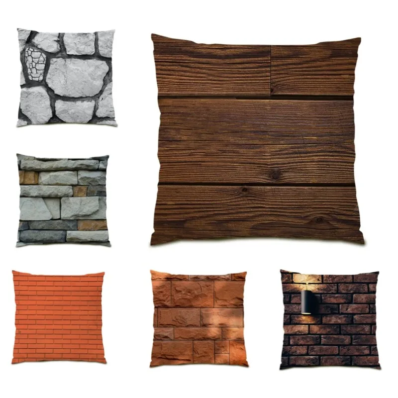 Brick Wood Texture Cushion Cover 45x45cm Bed Sofa Home Decor Double Sided Pillowcases Luxury Nordic Style Pillow Cover E1363
Brick Wood Texture Cushion Cover 45x45cm Bed Sofa Home Decor Double Sided Pillowcases Luxury Nordic Style Pillow Cover E1363