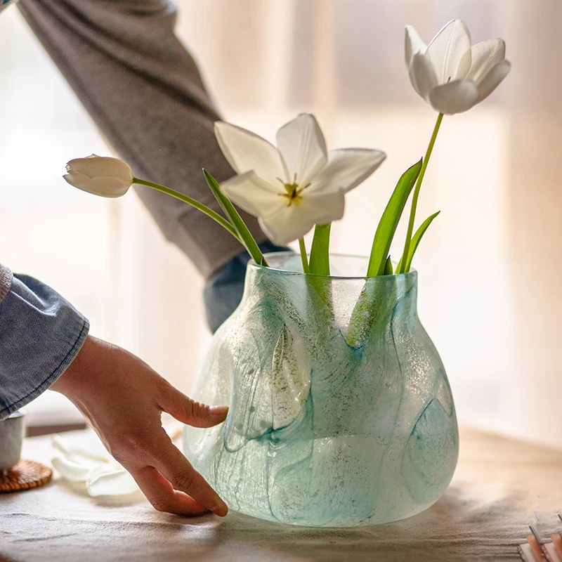 Novelty Design Decorative Vase Glass Wedding Modern Art Vases Original Aesthetic Flower Vasos De Flores Room Decoration Items
Novelty Design Decorative Vase Glass Wedding Modern Art Vases Original Aesthetic Flower Vasos De Flores Room Decoration Items