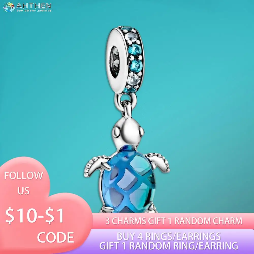 Ahthen 925 Sterling Silver Beads Murano Glass Sea Turtle Dangle Charm fit Original Pandora Bracelets Women Jewelry Girl Gift
Ahthen 925 Sterling Silver Beads Murano Glass Sea Turtle Dangle Charm fit Original Pandora Bracelets Women Jewelry Girl Gift