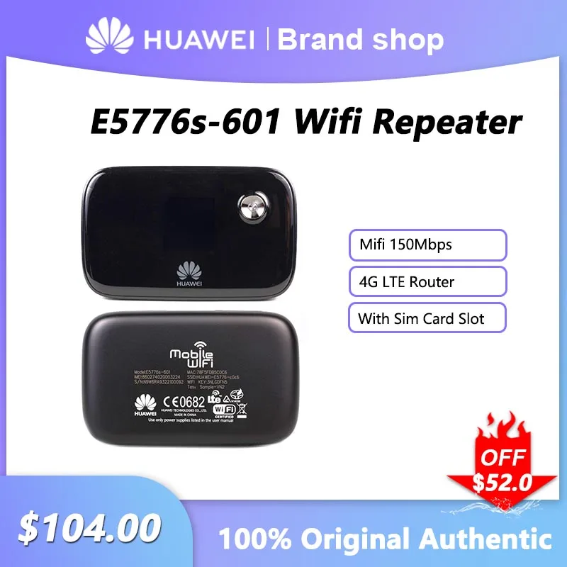 

Original Unlocked Huawei E5776s-601 Wifi Repeater Mifi 150Mbps 4G LTE Router Network Signal Repeater With Sim Card Slot