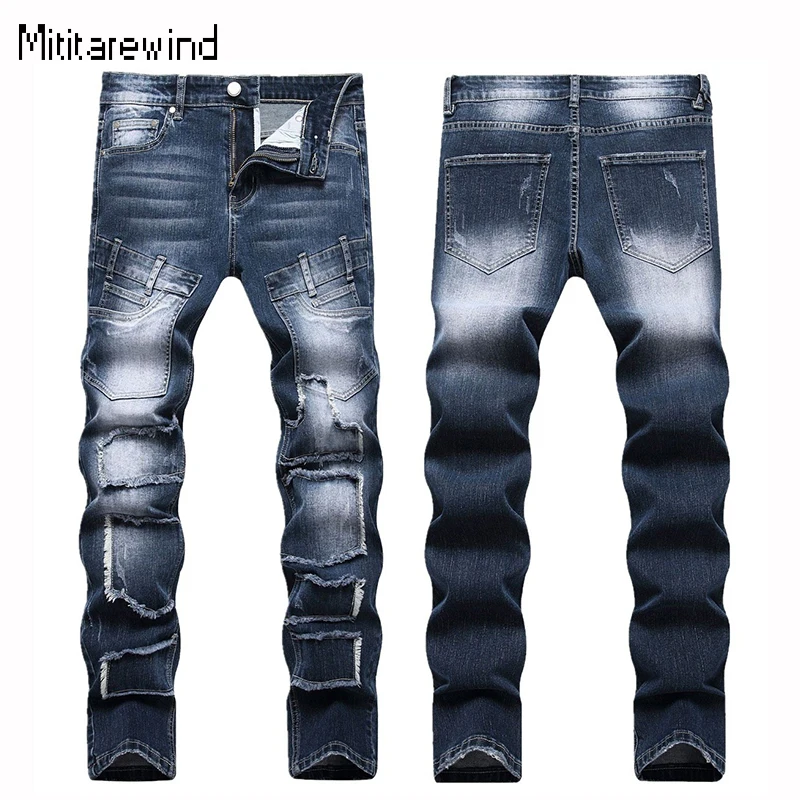 Four Seasons Men's Blue Jeans High Street Casual Jeans Stretch Mid-waist Skinny Jeans Youth Trendy Pants Y2k Streetwear Trousers
Four Seasons Men's Blue Jeans High Street Casual Jeans Stretch Mid-waist Skinny Jeans Youth Trendy Pants Y2k Streetwear Trousers