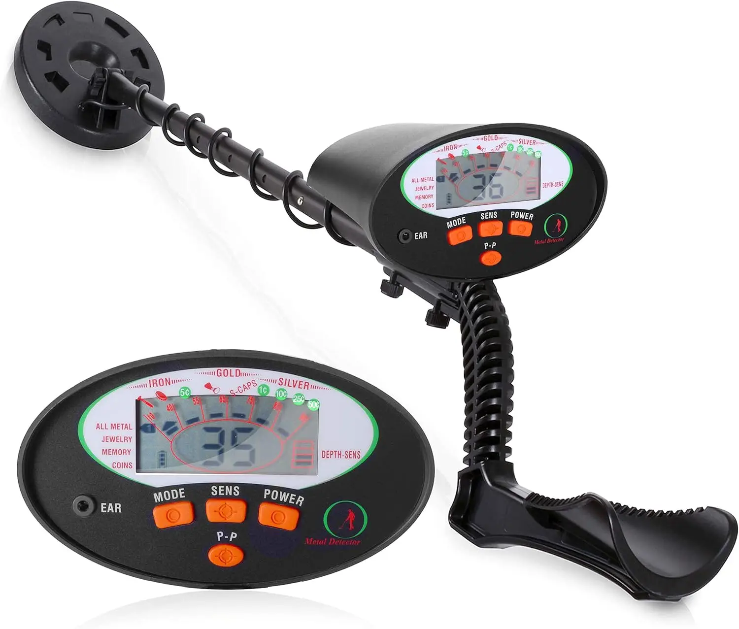 Metal Detector | Handheld Metal Detector W/High Sensitivity | Built-in Speaker | Comfortable Arm Support | 5 Detection Modes | F
Metal Detector | Handheld Metal Detector W/High Sensitivity | Built-in Speaker | Comfortable Arm Support | 5 Detection Modes | F