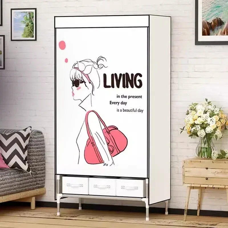 Simple wardrobe, fashionable, household bedroom storage, wardrobe, dustproof hanging clothes, 16mm steel pipe cloth wardrobe
Simple wardrobe, fashionable, household bedroom storage, wardrobe, dustproof hanging clothes, 16mm steel pipe cloth wardrobe