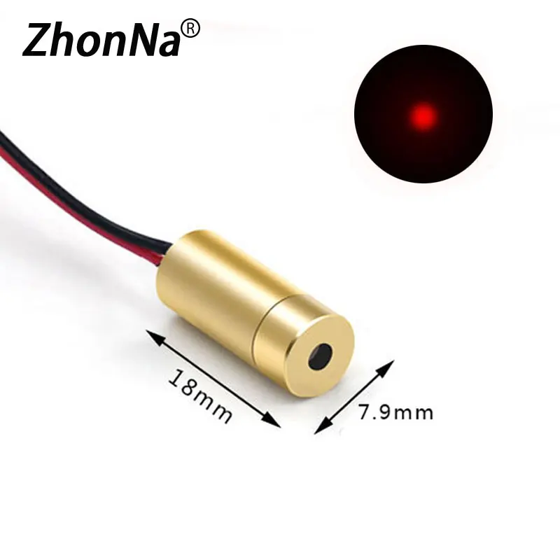 

650nm 5mW Red Light Laser Module Dots Graphics Professional Laser Module Positioning Sight Accessories Copper Head 2.3-5V