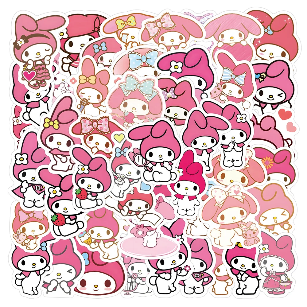 

10/30/60 шт. Kawaii My Melody наклейки аниме наклейка детские игрушки граффити ноутбук гитара телефон водостойкие милые мультяшные наклейки наклейки