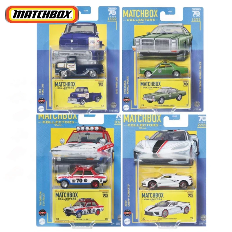 Genuine Matchbox Collector Car 70 Years Diecast 1:64 Vehicles Chevy Corvette Datsun Rally Kid Boy Toy for Children Birthday Gift
Genuine Matchbox Collector Car 70 Years Diecast 1:64 Vehicles Chevy Corvette Datsun Rally Kid Boy Toy for Children Birthday Gift