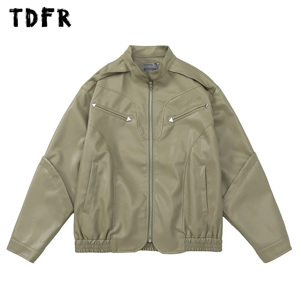 Letter Embroidery PU Leather Jacket Mens Spliced Casual Streetwear Stand Collar PU Leather Jacket Men
Letter Embroidery PU Leather Jacket Mens Spliced Casual Streetwear Stand Collar PU Leather Jacket Men