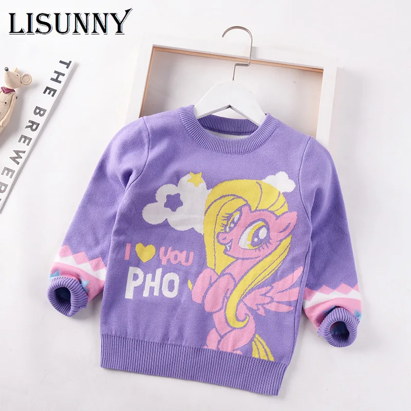 

2023 Autumn Winter Children Jumper Kids Sweater Lolita Style Girls Sweater Baby Pullover Fashion Cartoon Toddler Clothes 2-8y