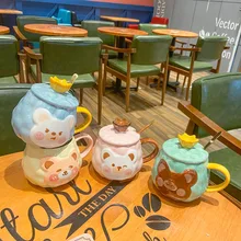Creative Crown Ceramic Mug Cute Cartoon Coffee Mug Milk Cup with Spoon Lids Coffee Tea Cup 300ml Capacity Water Mugs Gift 400ml
Creative Crown Ceramic Mug Cute Cartoon Coffee Mug Milk Cup with Spoon Lids Coffee Tea Cup 300ml Capacity Water Mugs Gift 400ml