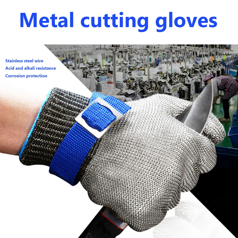 1pc Stainless Steel Gloves Wear-resistant Hand Protector Household Gloves Men Women for Labor Gardening Kitchen Butcher Tool
1pc Stainless Steel Gloves Wear-resistant Hand Protector Household Gloves Men Women for Labor Gardening Kitchen Butcher Tool